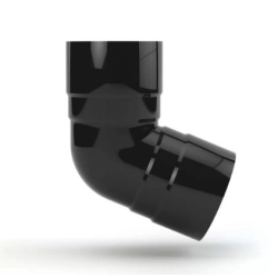 GAMRAT PCV Kolano dwukielichowe 67,5°- 90 mm - CZARNY